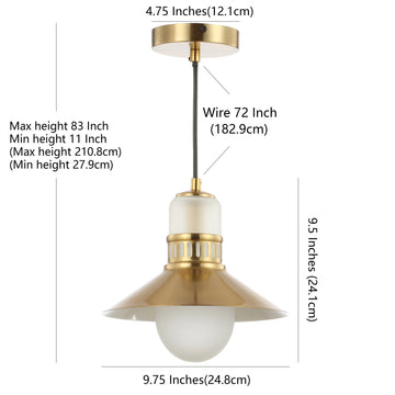 Colin Adjustable Iron/Glass Retro Hurricane LED Pendant - JONATHAN Y
